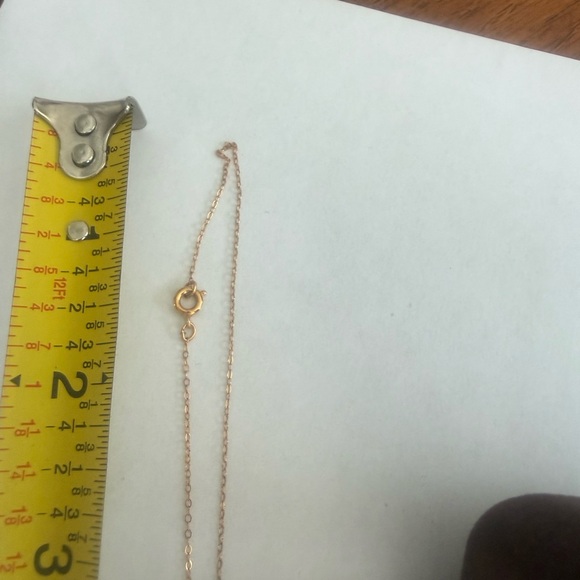 14K Gold Filled Nicolo Brecci Gold Cross with Real Diamond Necklace - Picture 7 of 8